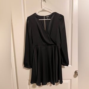 Express V-neck Long Sleeve Dress